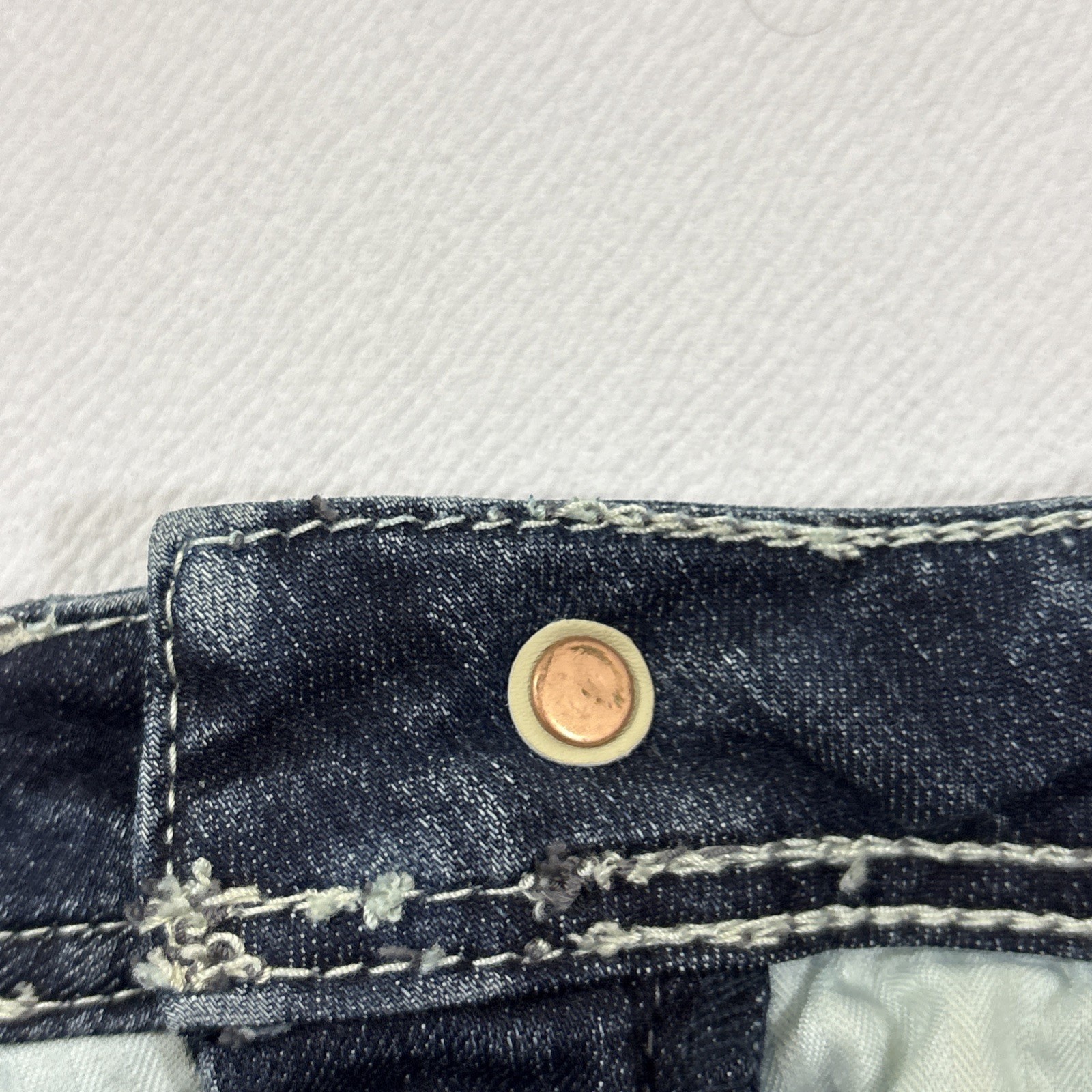 Salvage Denim Anarchy Jeans Mens 31R 32×32 Relaxed Straight Buckle Blue EUC