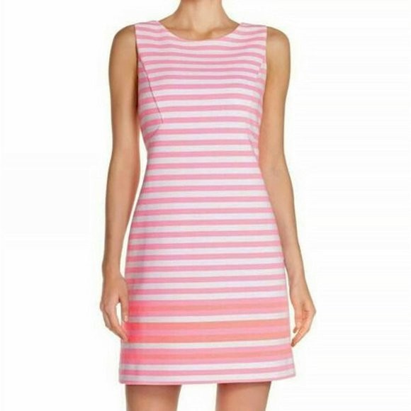 Lilly Pulitzer Eden Mini Shift Dress Size XS Tropical Pink Pout Striped Summer