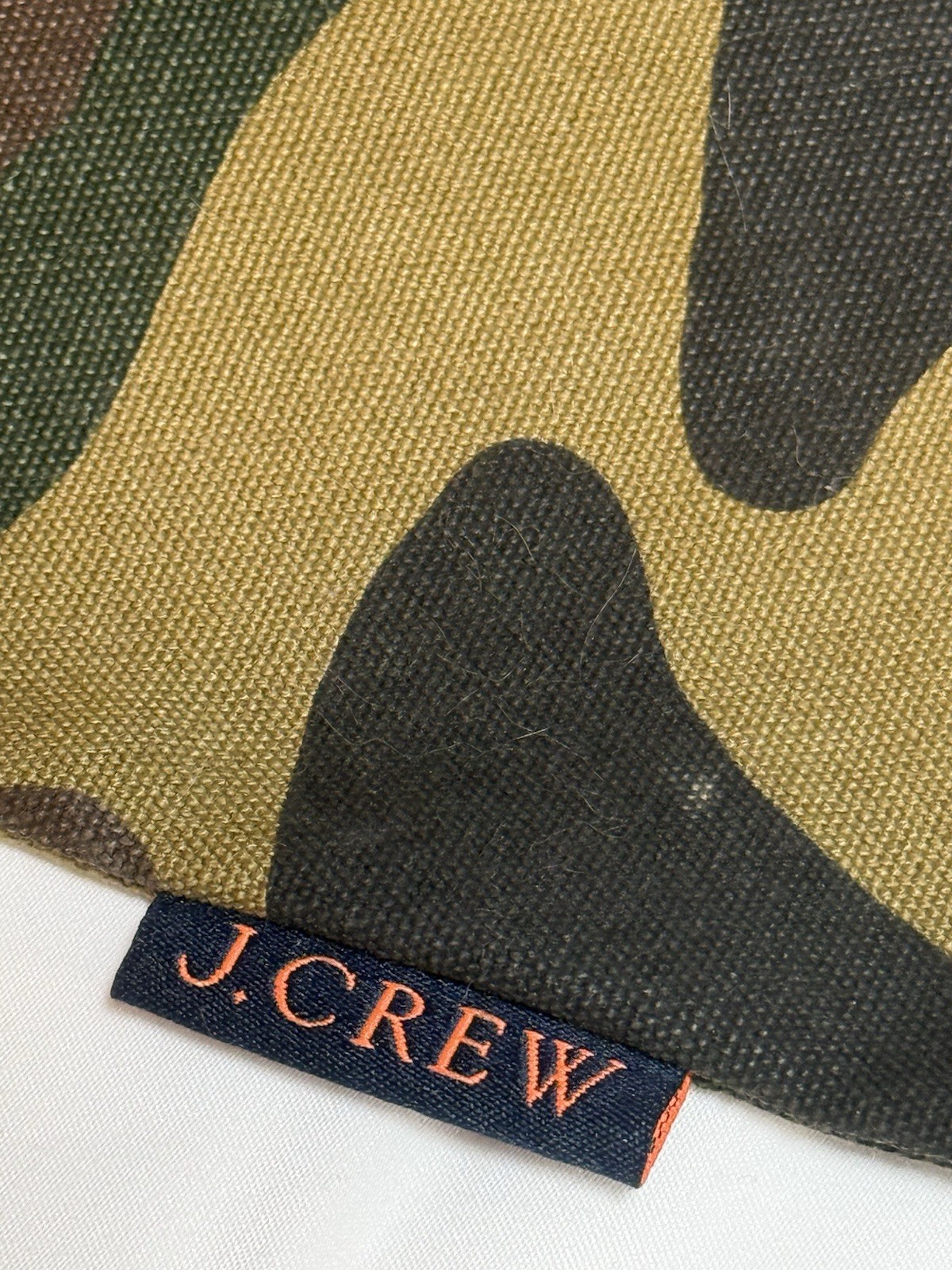 JCrew Canvas Tote Bag Camaflouge Green