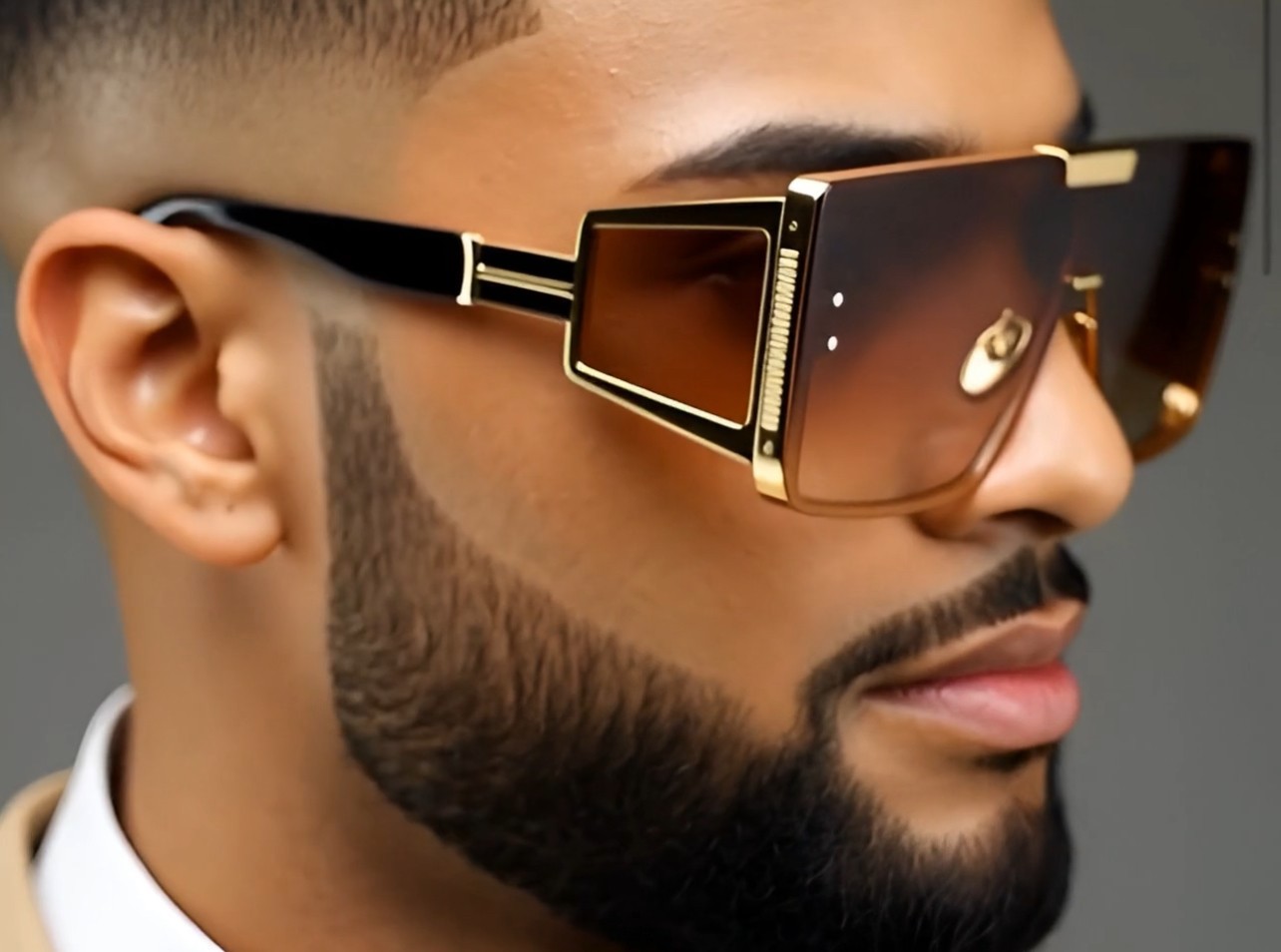 Sunglasses Dark Black Lens Men Hip Hop Cholo Square Gangster Stylish Outdoor New