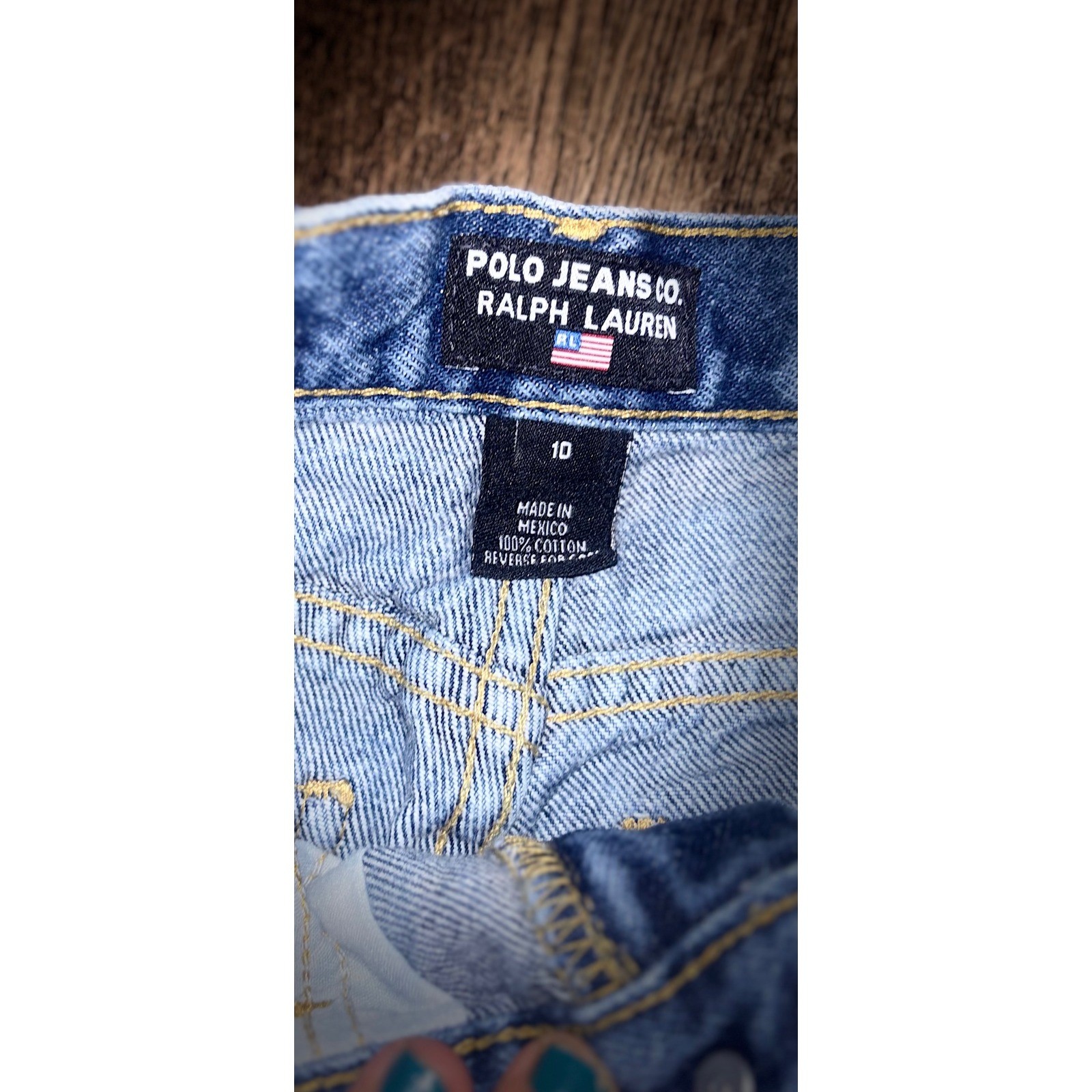 Polo Jeans Co Ralph Lauren Boys Size 10 Medium Wash Straight Leg Denim Jeans RL
