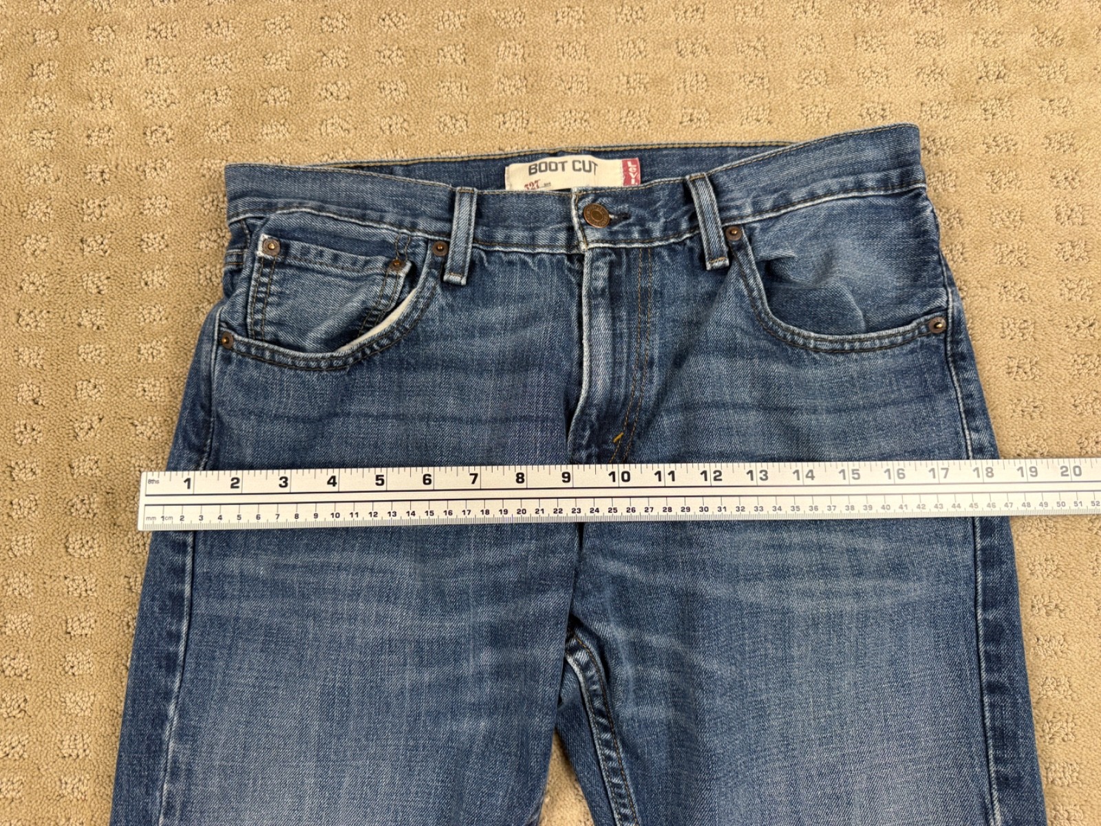Men’s Levi’s 527 Bootcut Western Red Tab Blue Jeans Patchless 32×28 #1096