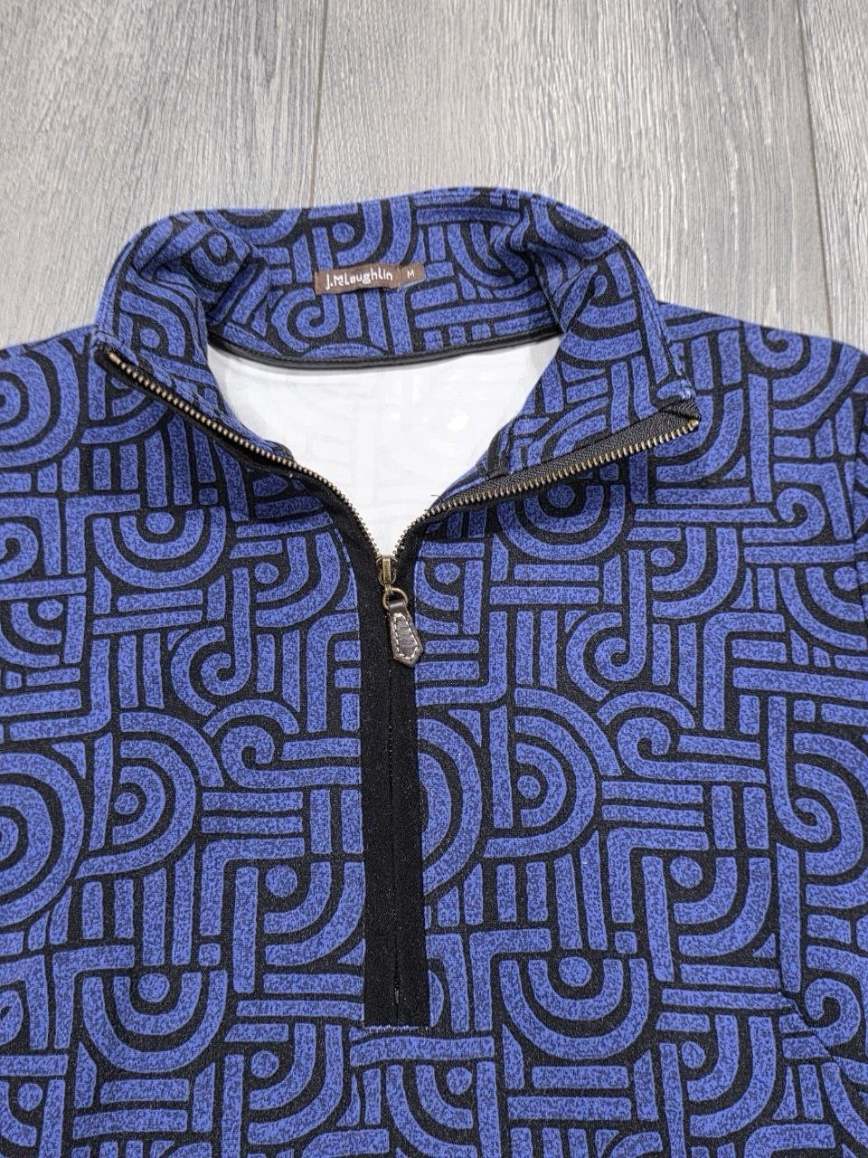 J.McLaughlin NWOT Bedford Purple Geometric Link Quarter Zip Dress Medium A004259