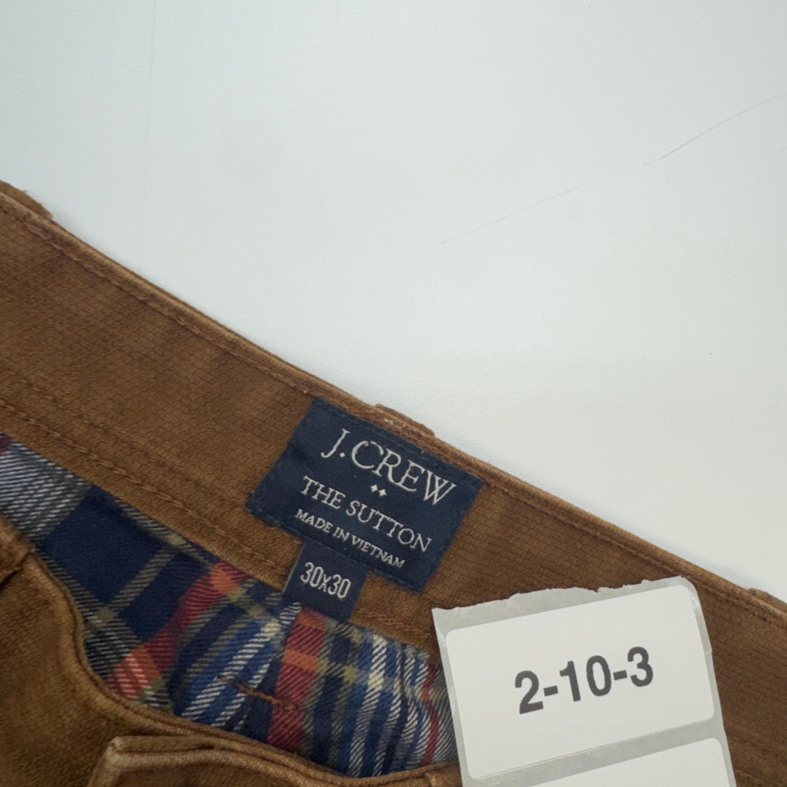 J Crew Pants Mens 30×30 Brown The Sutton Flannel Lined Corduroy Workwear