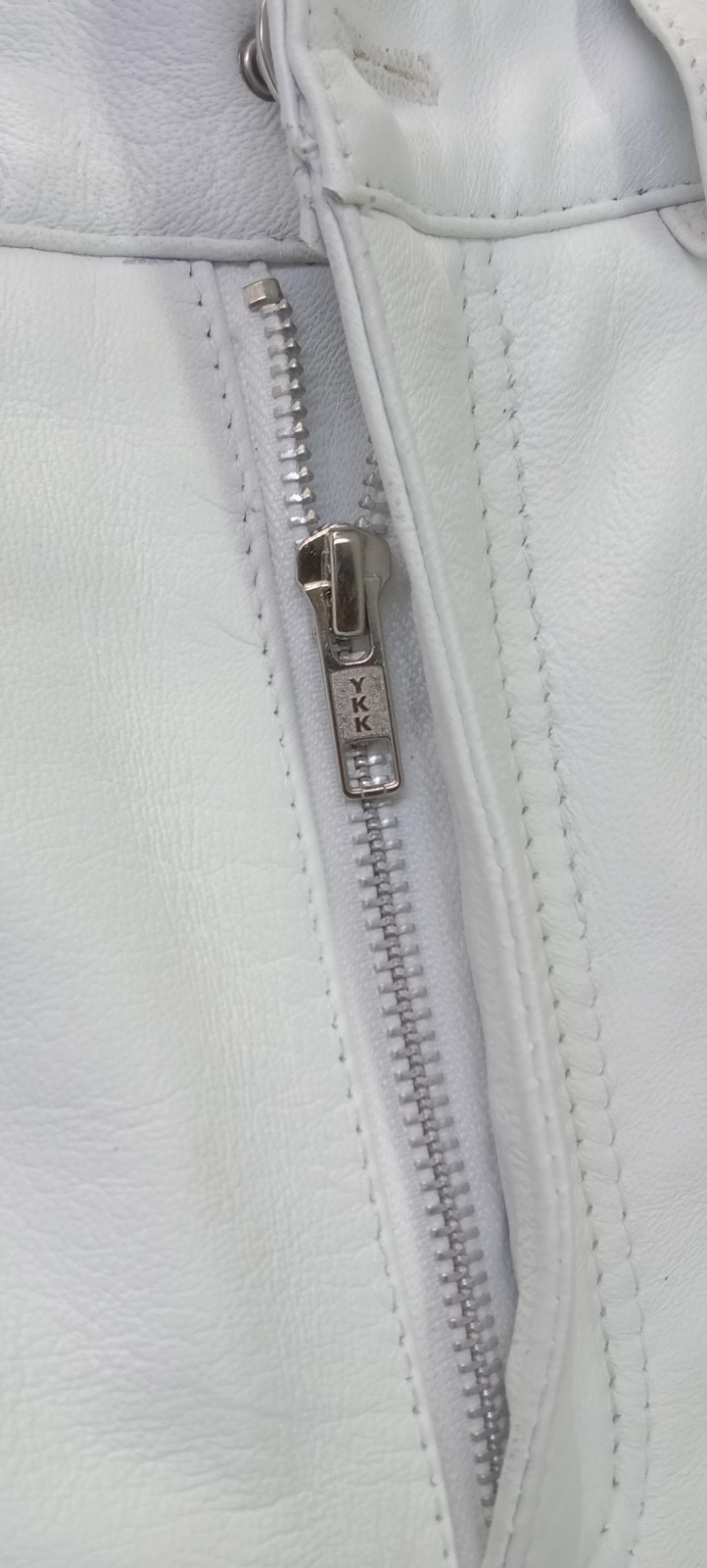 Handmade White Slim Fit Women’s Leather Pants Genuine Lambskin HighWaist Trouser