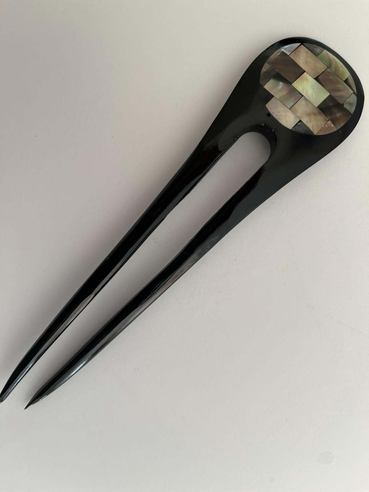 New Hair Stick With Shell U-Shaped Wood Japanese Hair Ornament Made in Japan