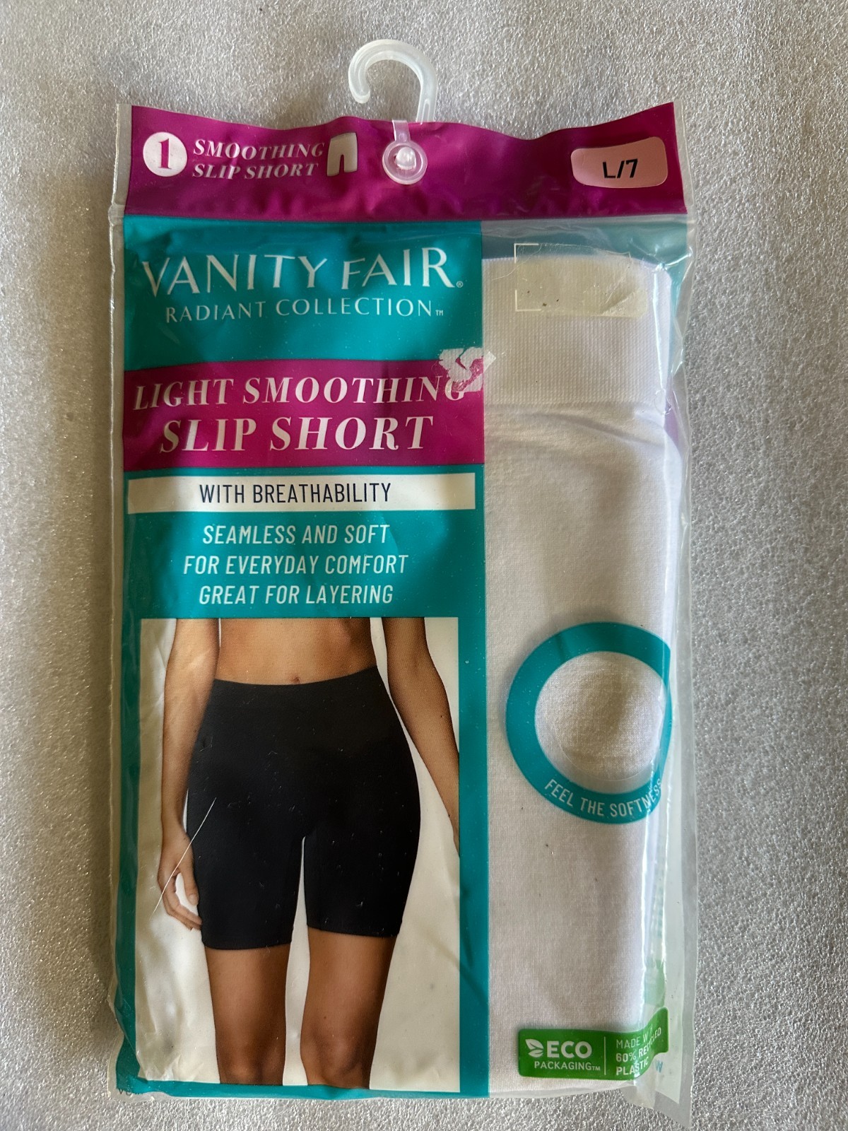 Vanity Fair Radiant Collection Slip Short Light Smoothing Panty L/7 White