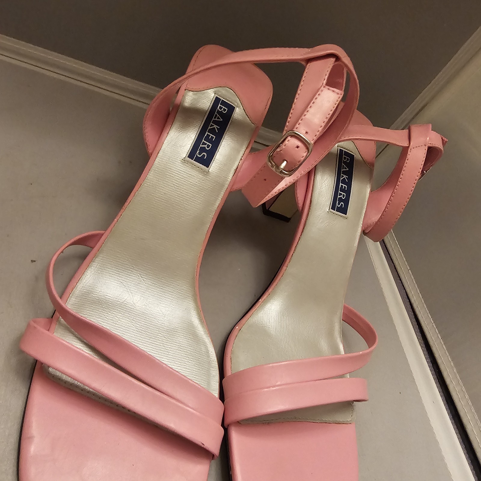 Bakers “Maribella II” Pink 3.75″ High Heels Size 11 B Strappy See Pictures