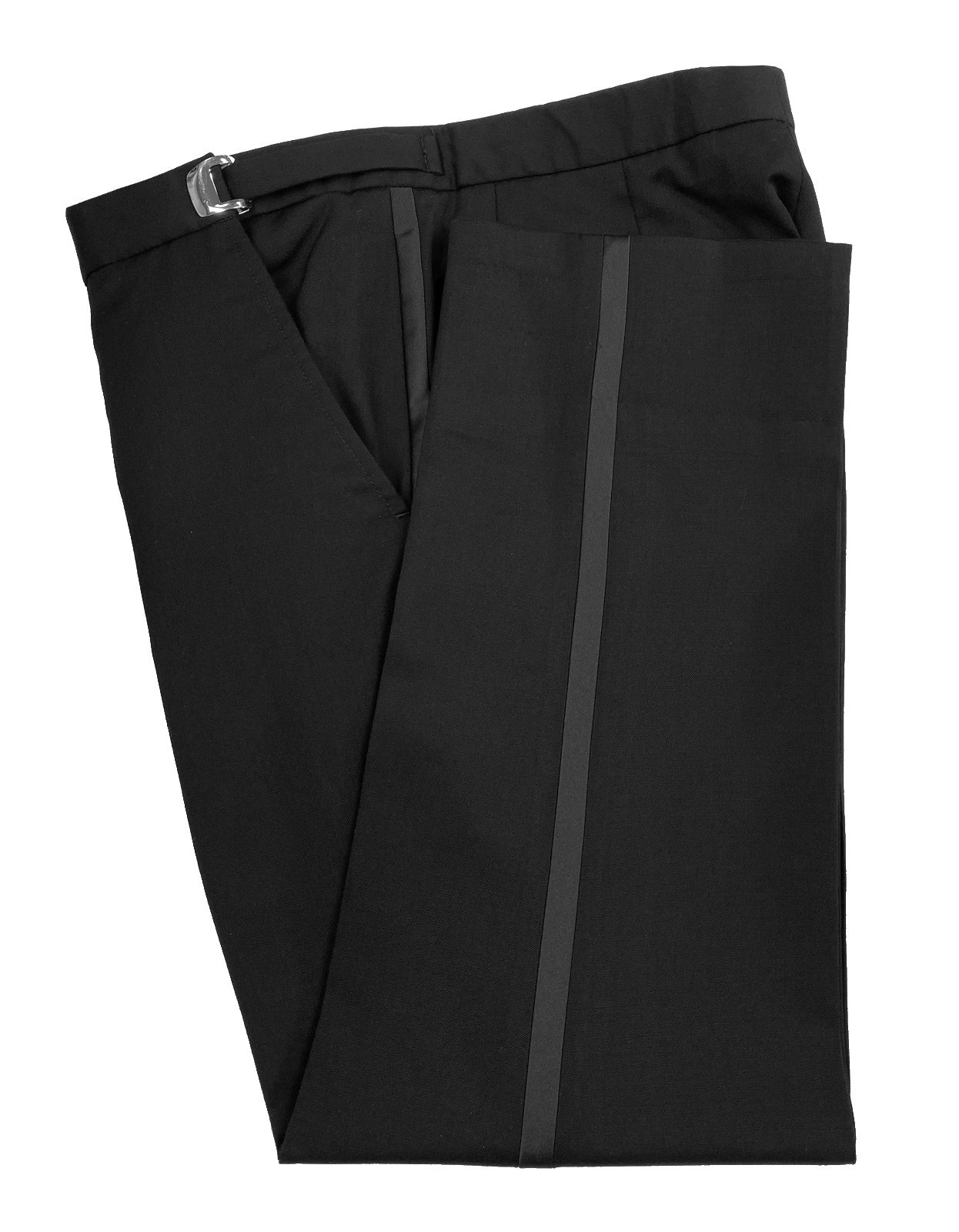 Men’s Calvin Klein Rome Tuxedo Jacket & Pants Black Wool Satin Trim 44L / 38W