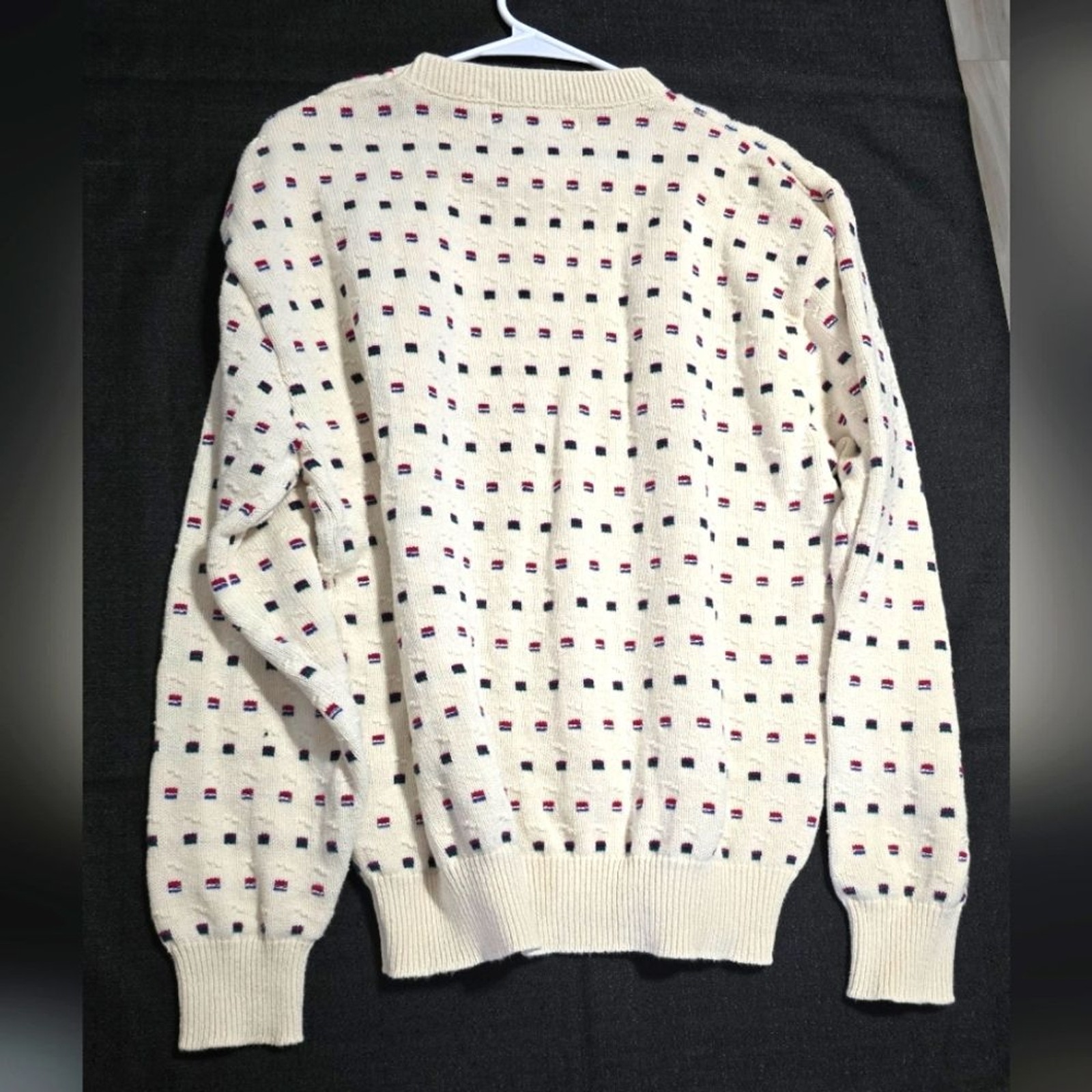 Pebble Beach Classic Cream Patterned Sweater
