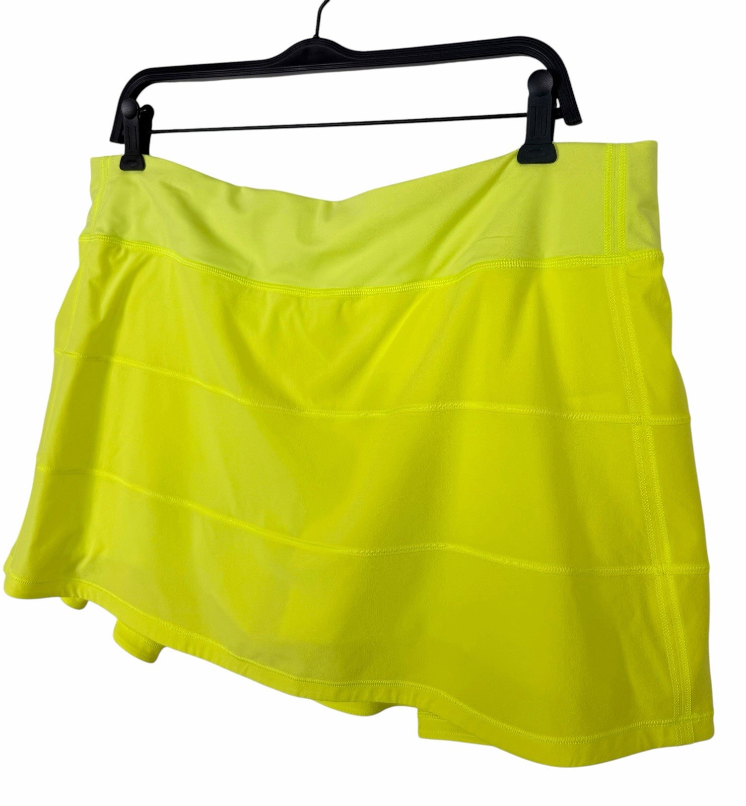 Lululemon Pace Rival Mid-Rise Skirt Skort Electric Lemon Yellow Size 14