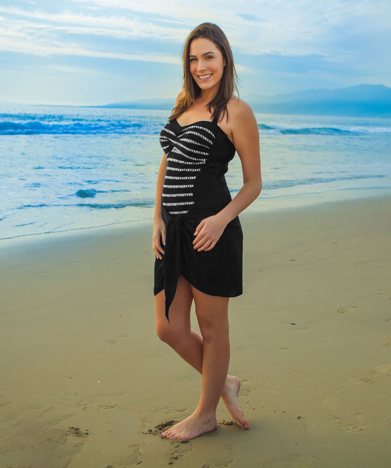 Black Sarong Cover Up Wrap Bathing Suit Coverup New