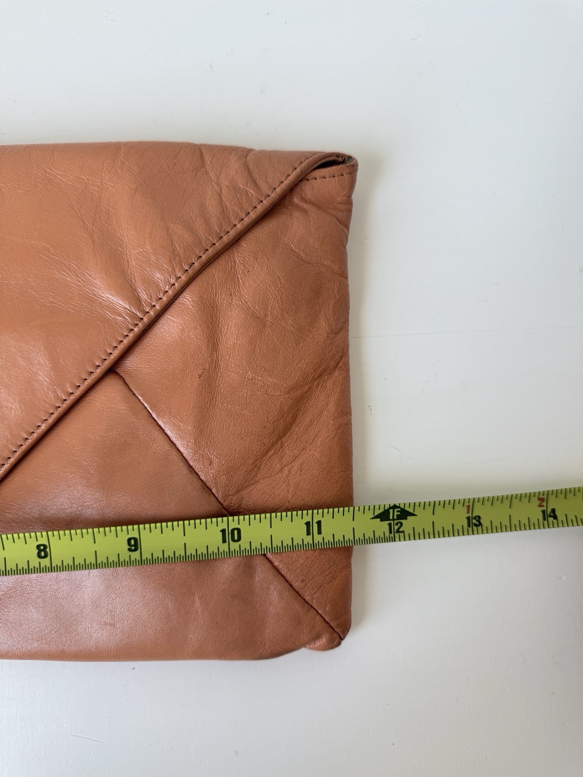 Hobo leather clutch Bag Orange Envelope 11.5×6 Inches