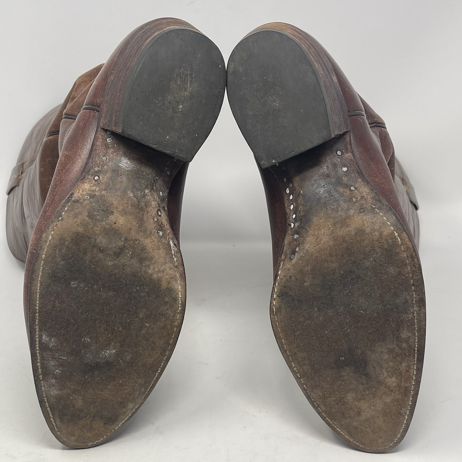 J Chisholm Cowboy Western Boots Style 911 Mens 9 D Brown Leather Handcrafted