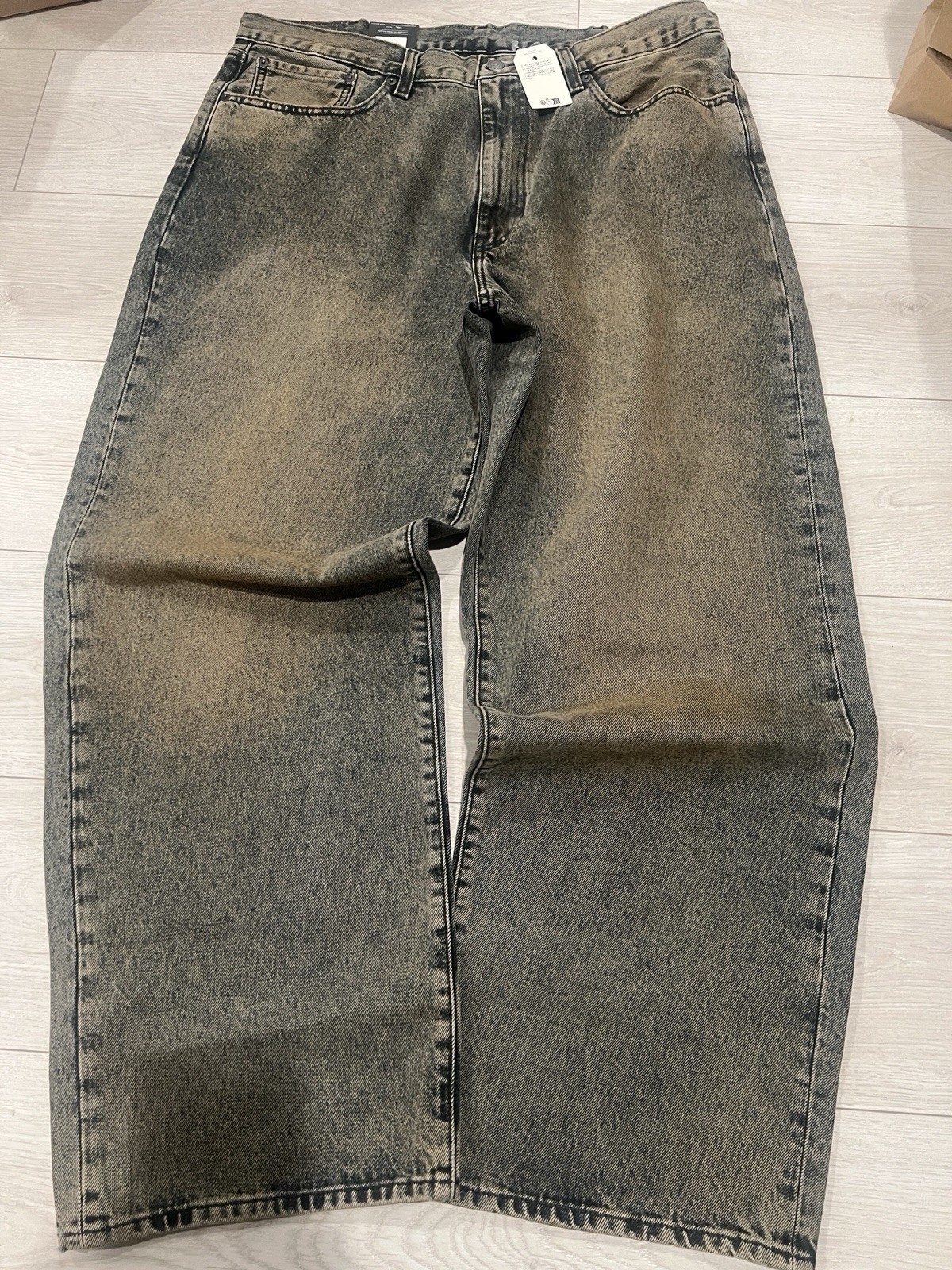 Levi’s 578 Baggy Denim Big E Red Tab Jeans Men’s Size 38 X 32 Grey