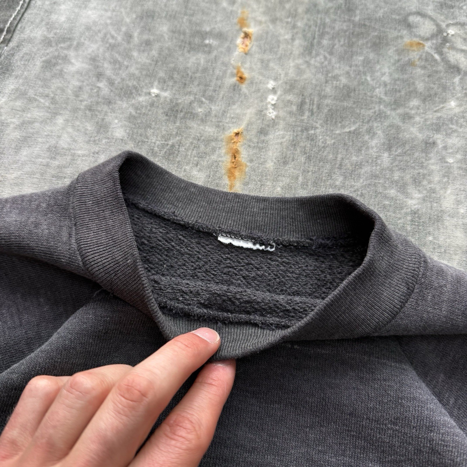 Vintage 80s “Levi’s” Levi Strauss Grunge Sweatshirt, S/M, 20.75×26