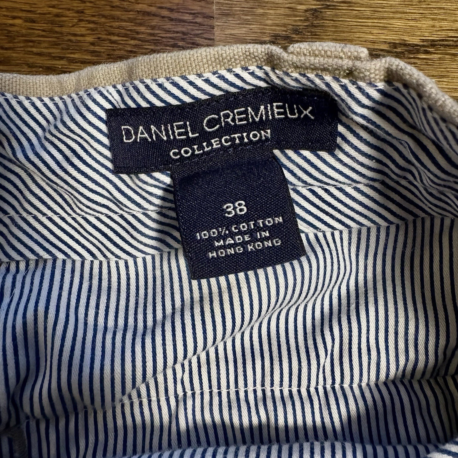 Daniel Cremieux Collection Mens Khaki Pleated Cotton Shorts Tan Size 38