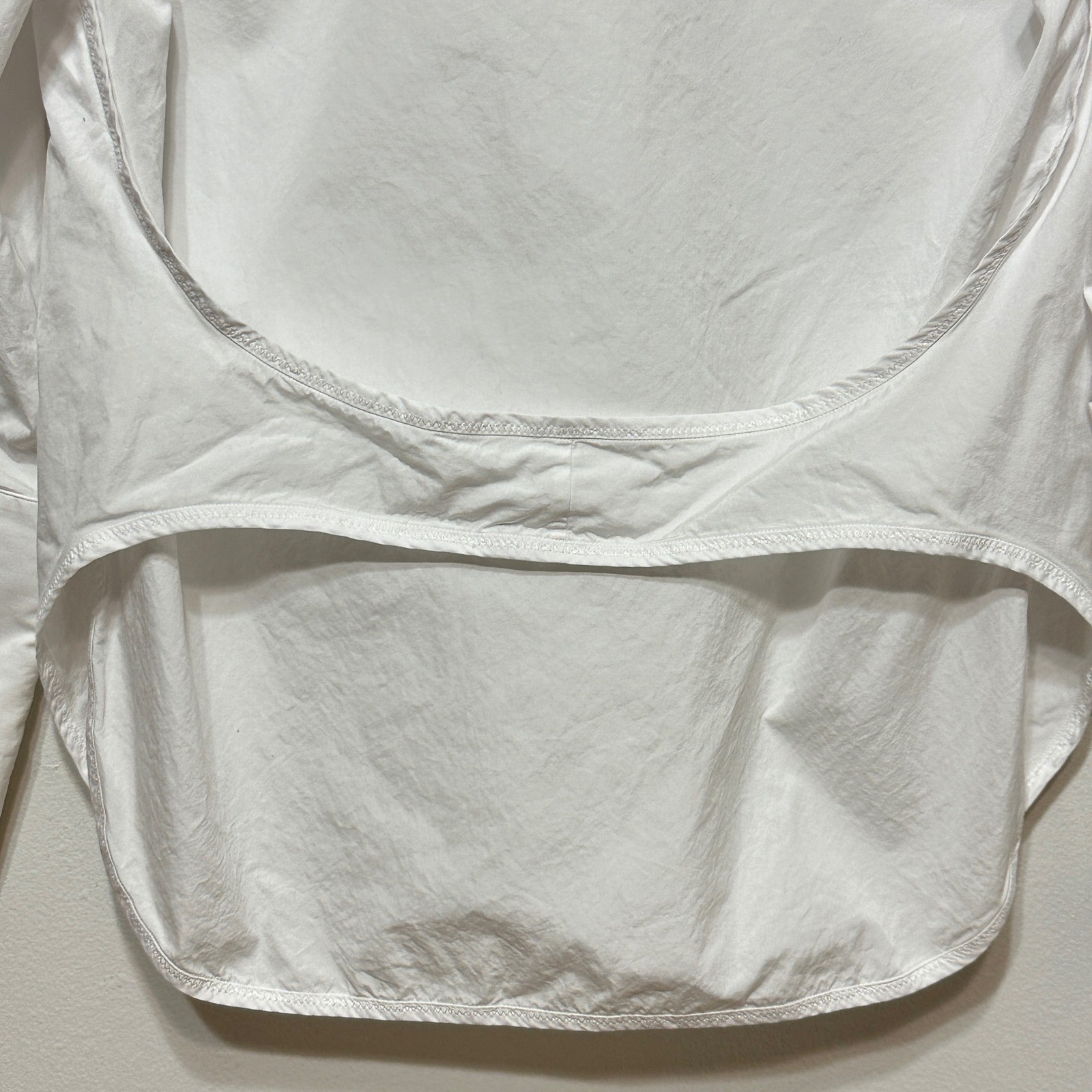 3.1 Phillip Lim Pearl Double Cuff Blouse Womens 6 White Cotton Poplin Luxury