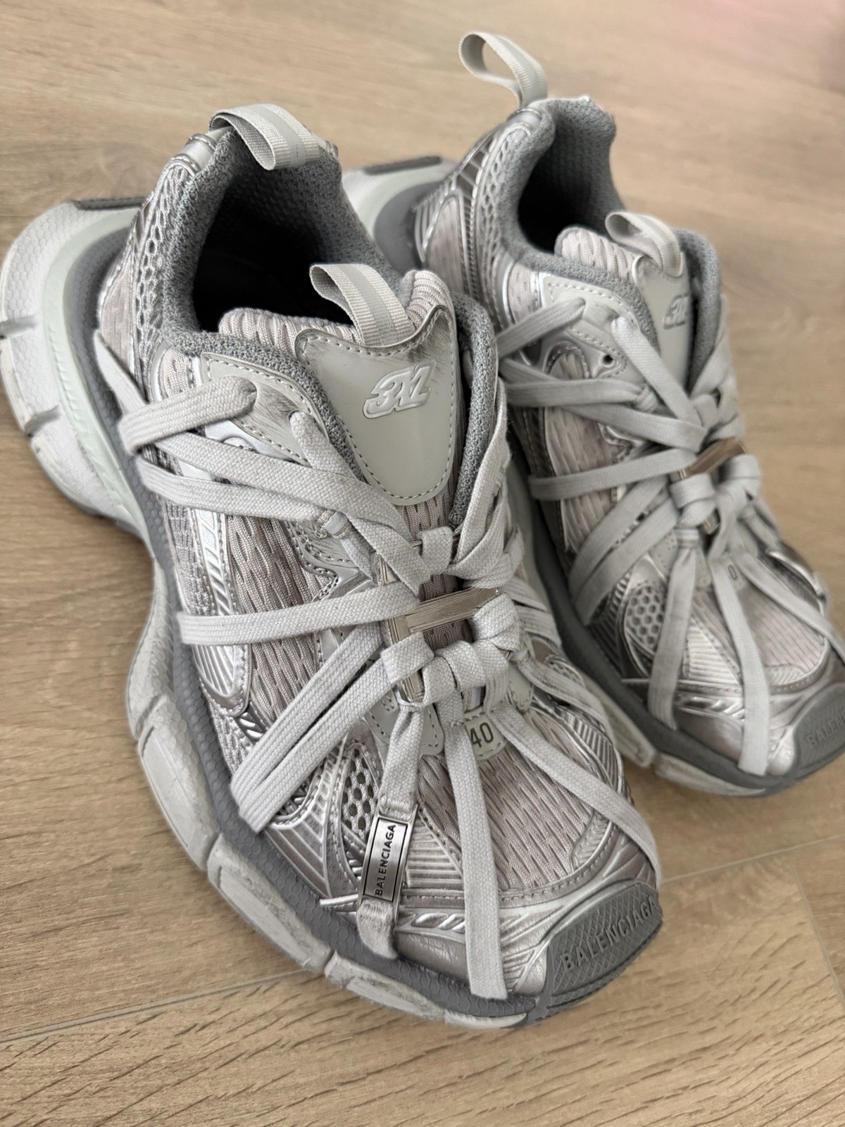 Balenciaga 3XL EXTREME LACES B SNEAKER IN GREY