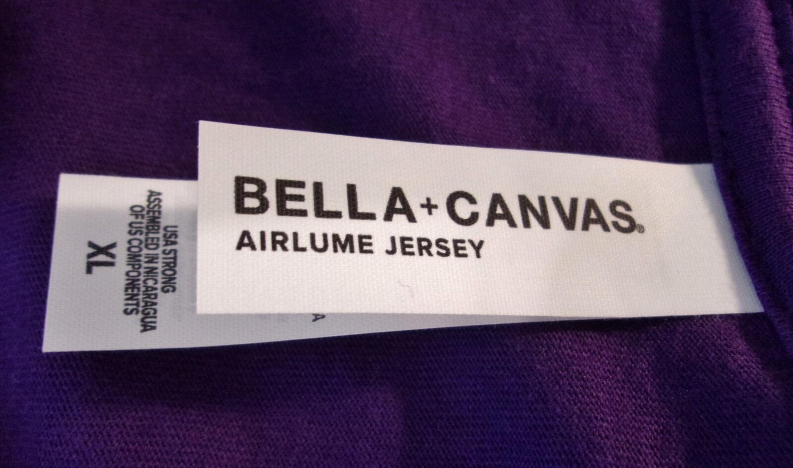 Bella+Canvas Short Sleeve Knit Top – 100% Cotton SOFT Airlume Jersey Purple XL