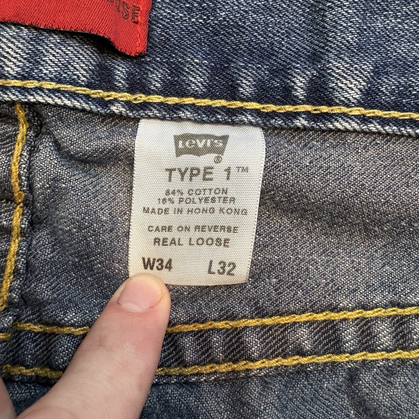 Levis Red Tag Real Loose Type 1 Wide Men’s Size 34 X 32