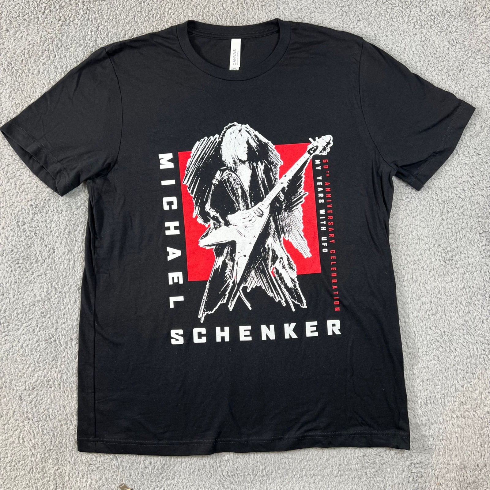Michael Schenker 50th Anniversary Celebration T Shirt Men’s Size L Black Guitar