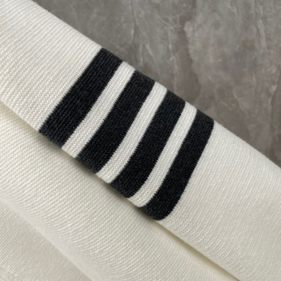 Thom Browne Men/womens Autumn Winter New Four Bars Striped Knitted Wool Cardigan