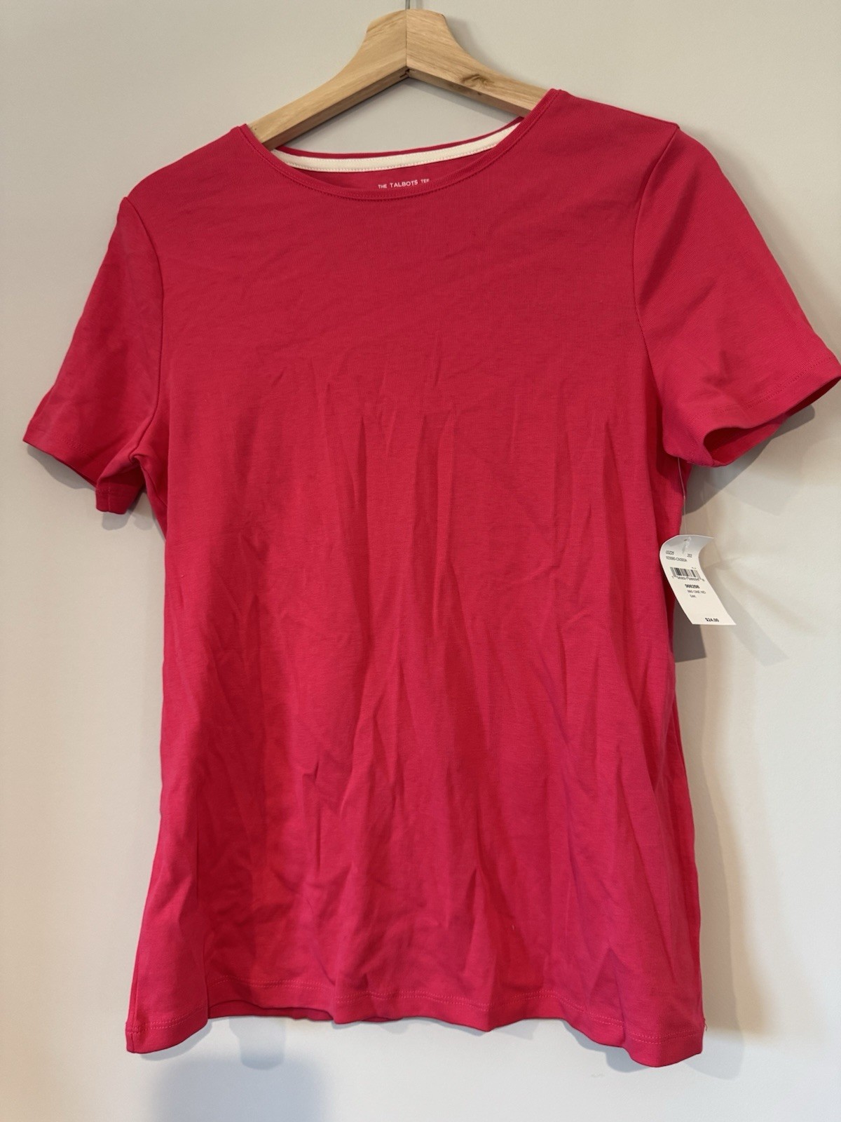 The Talbots Tee Women’s Bright Dark Pink 100% Pima Cotton Shirt Size Medium