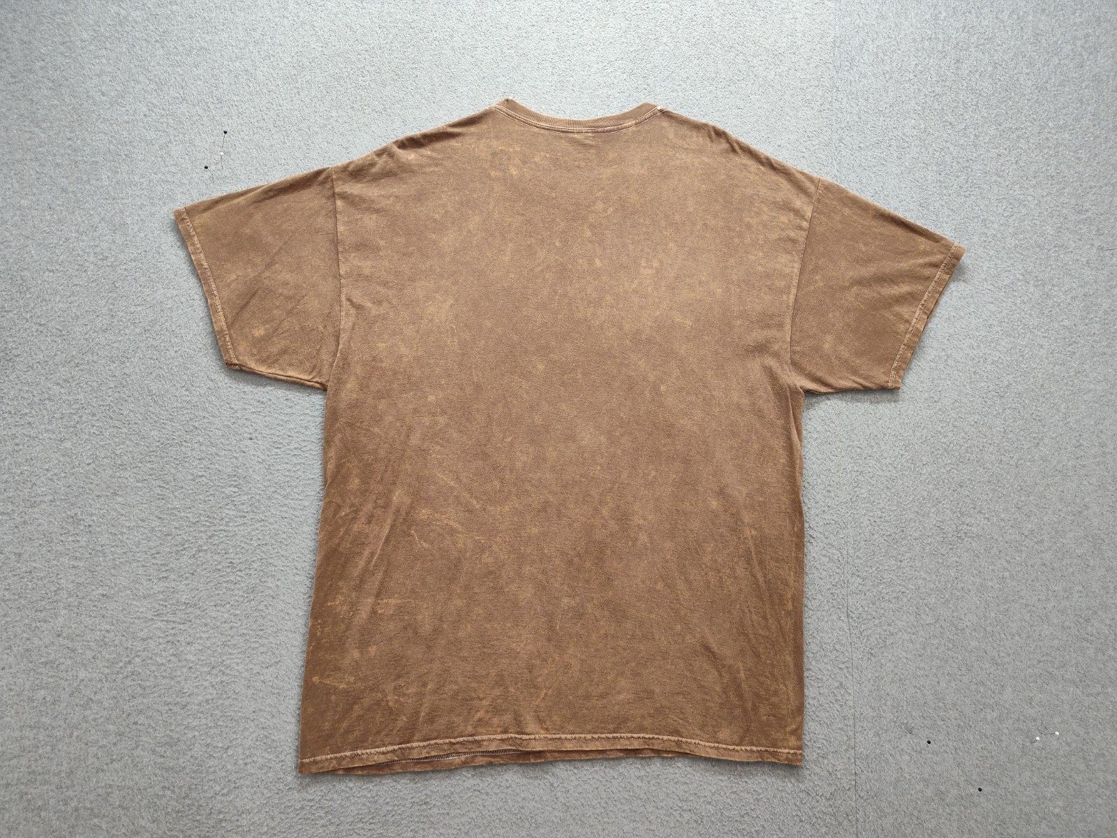 Def Leppard Men Shirt XL Brown Graphic Print Crew Neck Short Sleeve Logo Casual
