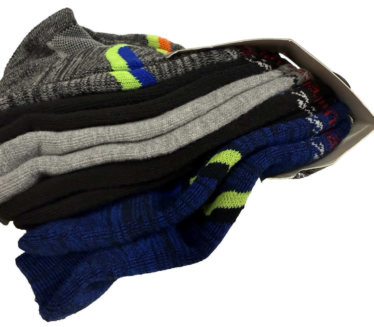 Boys No Show Socks (10-Pack) Hanes X-Temp Performance -Large-Shoe Size-3-9