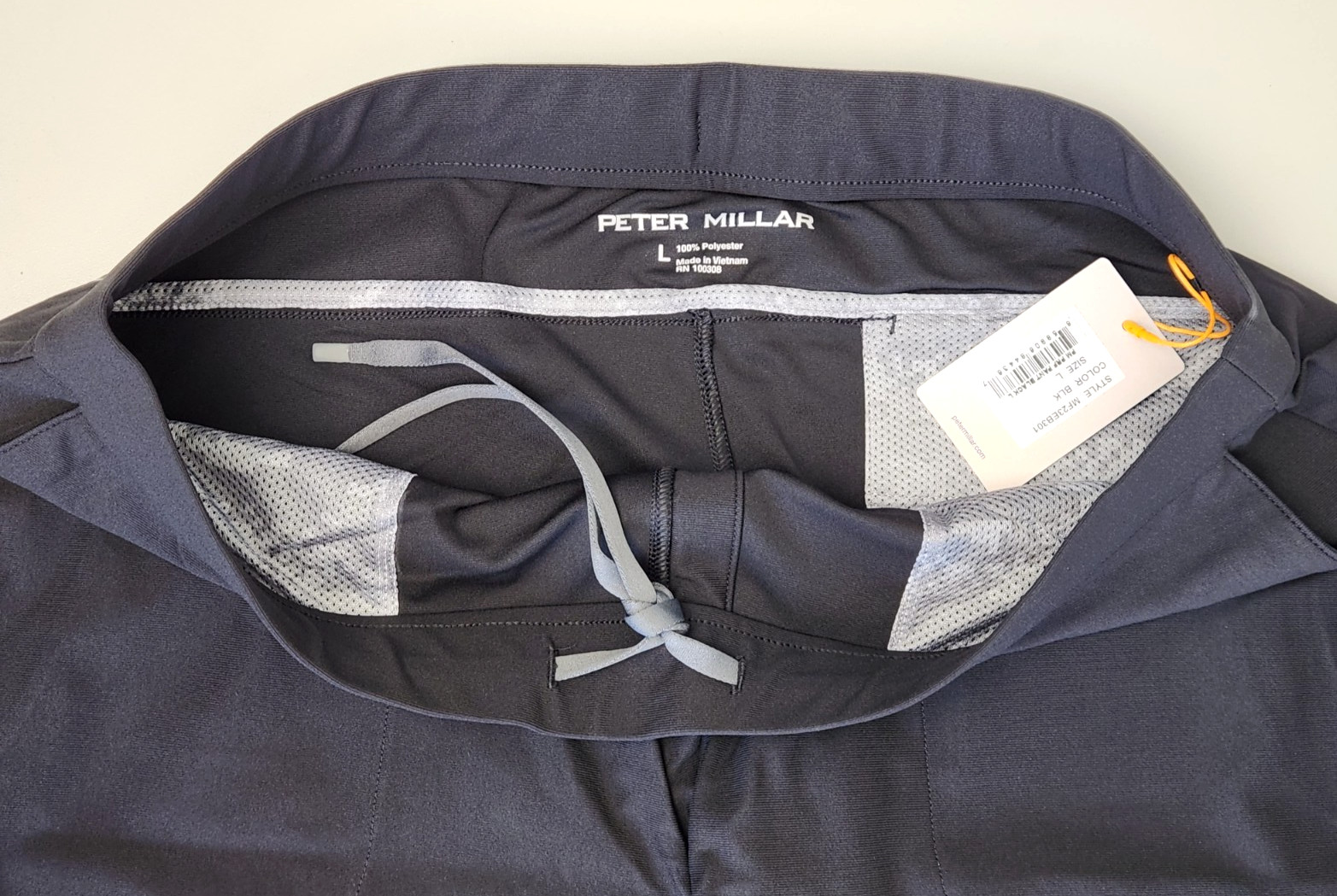 Peter Millar Crown Sport Active Atlas Performance Jogger Pants Black Mens L NEW