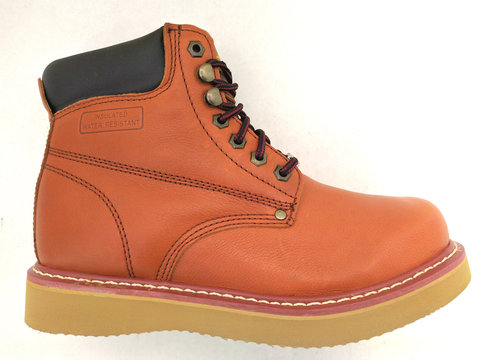 Vegace-LaVega Men 6″ Work Boot Redwood Leather Goodyear Welt Water Resistant