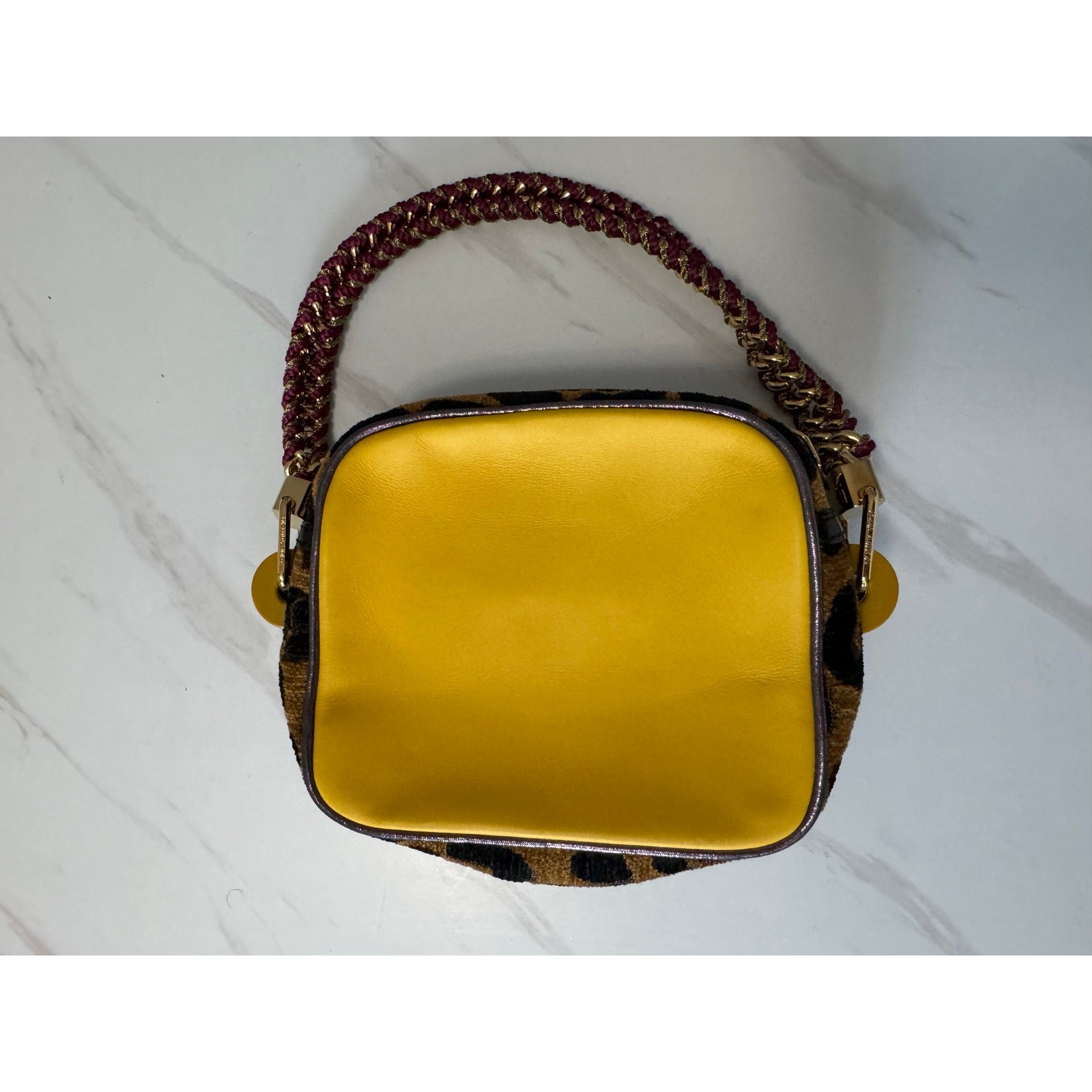 Vintage Louis Vuitton Limited Edition Savane Flight Mini Bag Yellow Leopard
