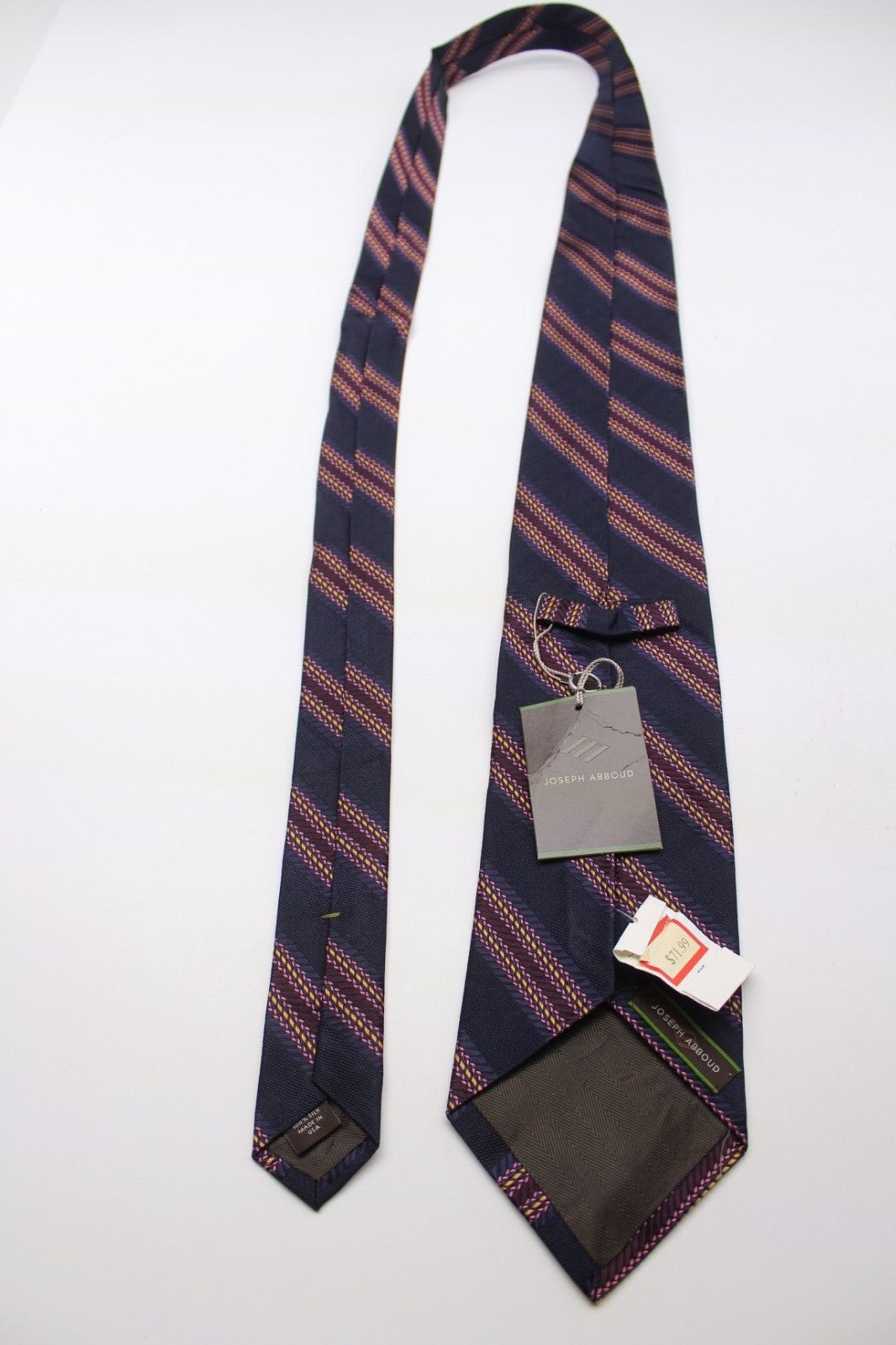 75) NEW JOSEPH ABBOUD MEN’S TIE 100% SILK MADE IN USA