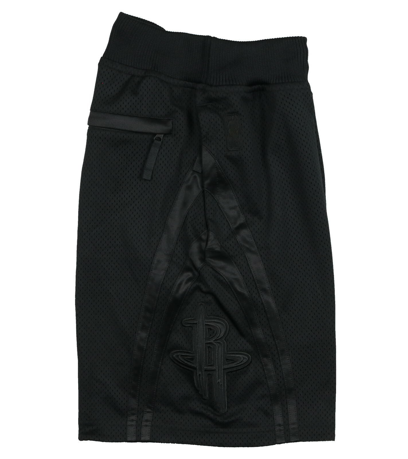 NIKE Houston Rockets Courtside Icon Basketball Shorts sz XL X-Large Triple Black