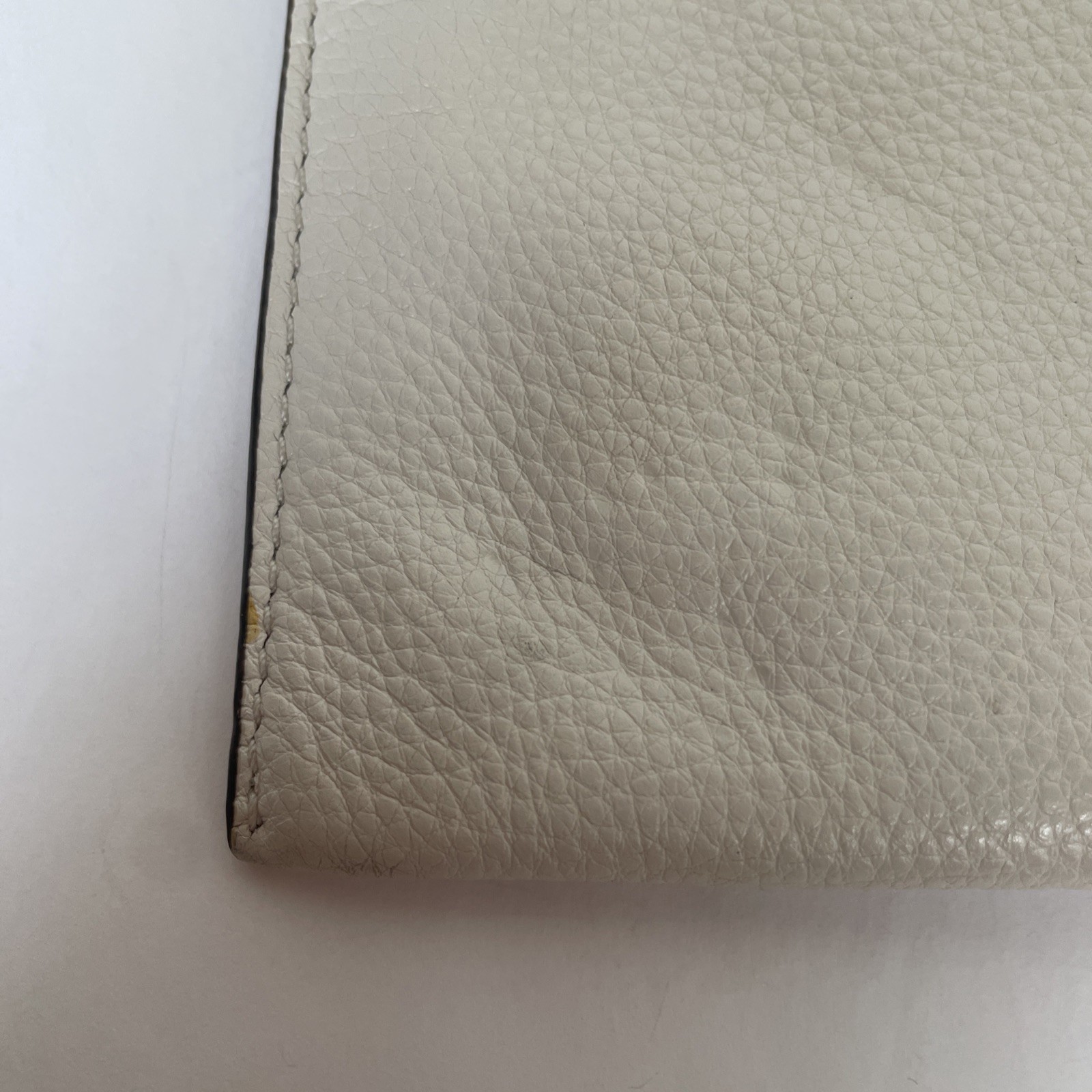 Michael Kors Ivory Large Pebbled Leather Wristlet/Clutch