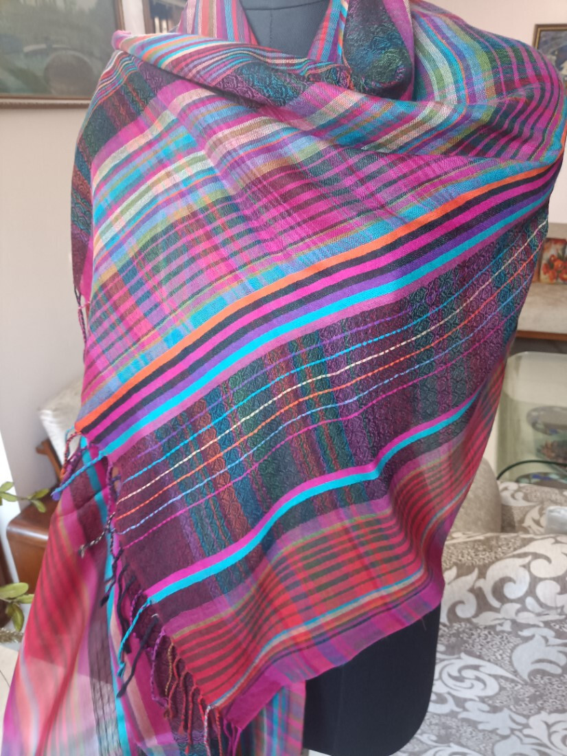 SOBRE DESIGNER PLAID CHECK 100% CASHMERE PASHMINA SHAWL/WRAP : 16 DESIGN CHOIC