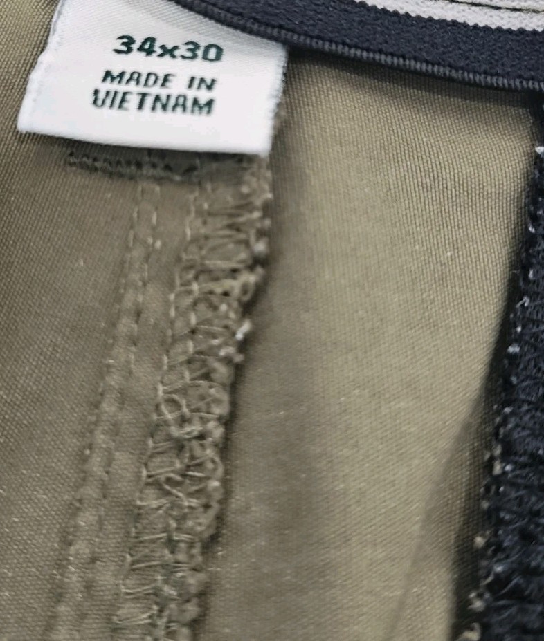 Orvis Trek Pants Mens 34×30 Green Stretch Nylon Water Repellent Hiking 1525905