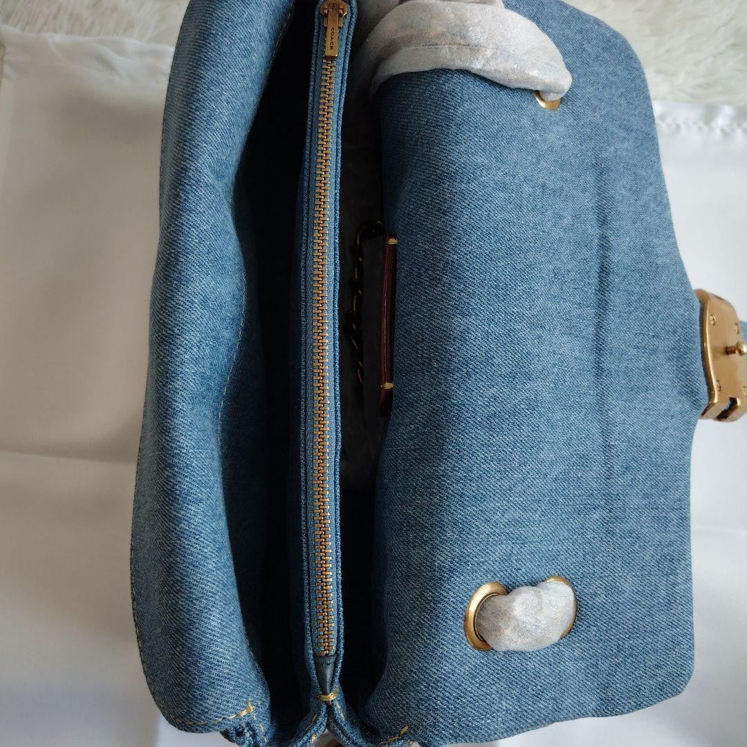 Brand New COACH Denim Quilted 26 Shoulder Bag CR704