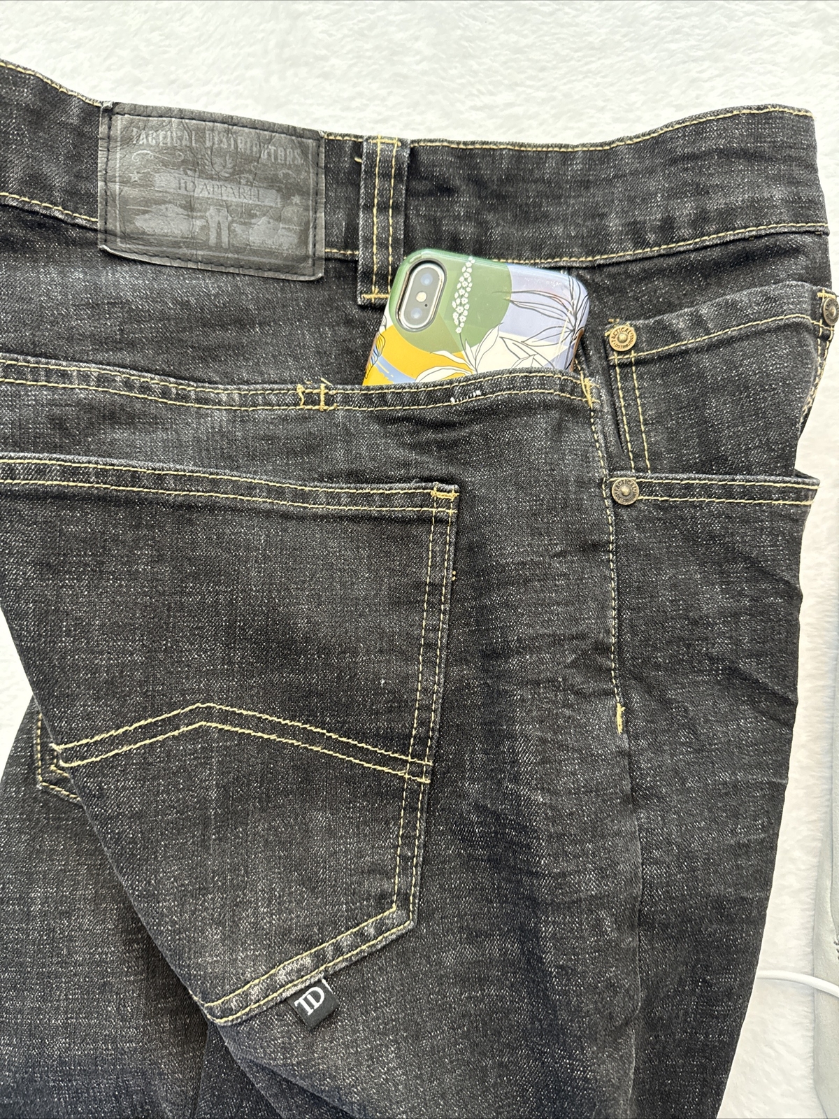 TD Tactical Distributors 38×34 Jeans BLACK “Legend” Men Straight Denim EXCELLENT