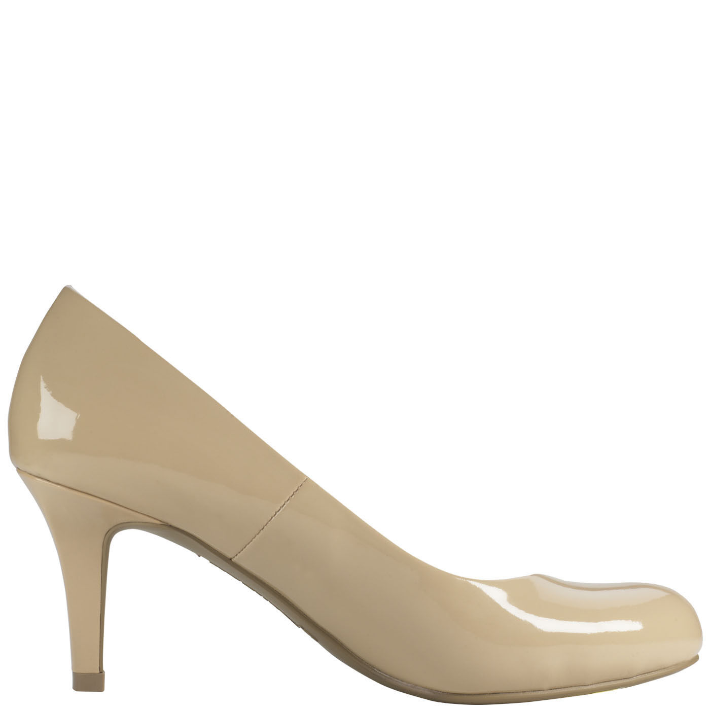 Comfort Plus by Predictions Women’s Karmen Nude Patent Pump Heel Shoes