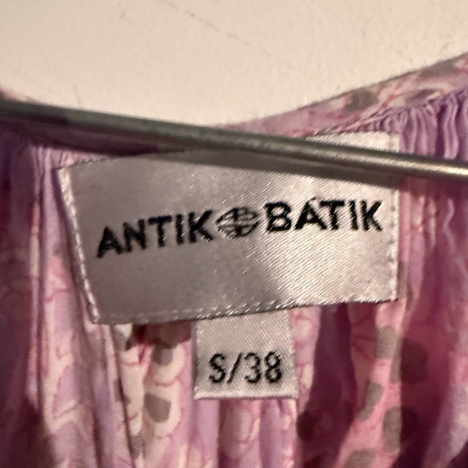 Antik Batik Maxi Dress Long Sleeve Boho Tent Size 38/S Relaxed Lagenlook Coastal