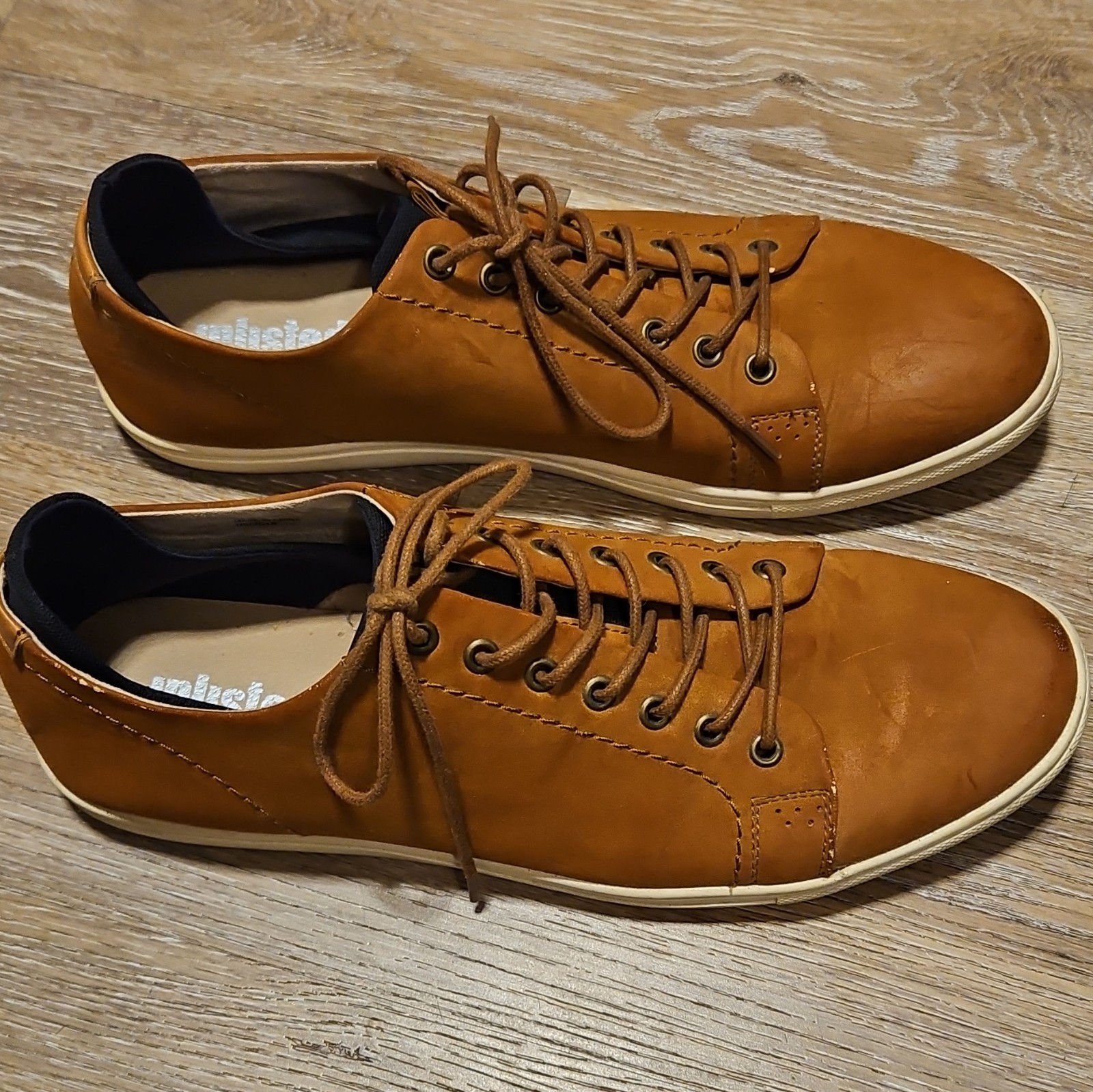 Men’s Brown Lace-Up Casual Sneakers US 12 Round Toe Design 30241