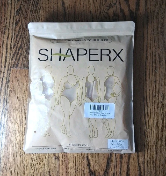SHAPERX Women Open Bust Tummy Control Bodysuit Shapewear Seamless Beige 2XL/3XL