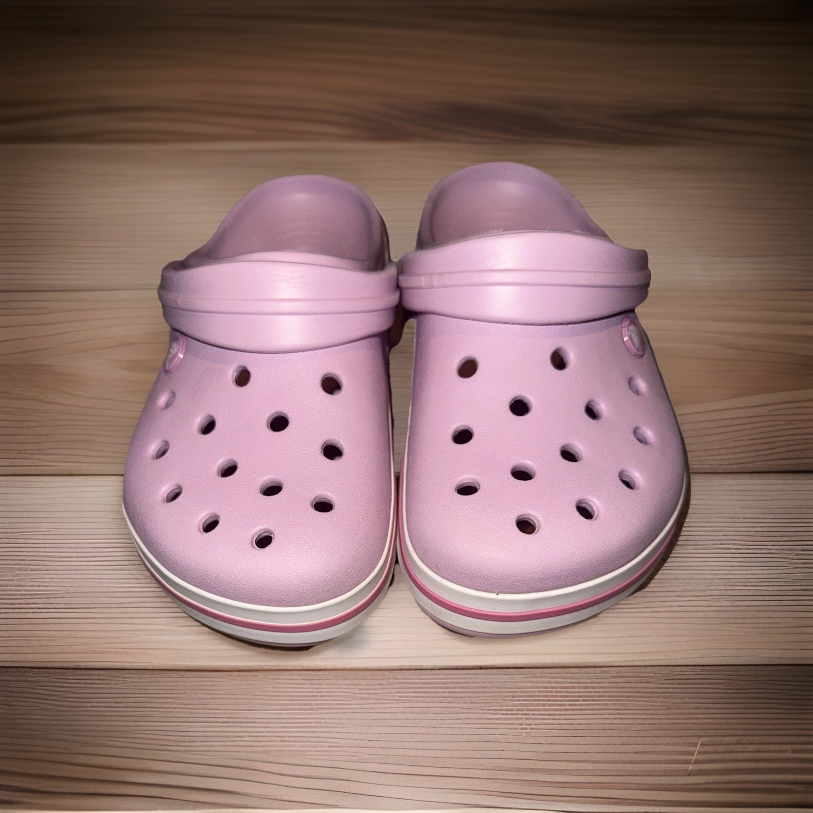 CROCS Kids Crocband Clogs Youth/Juniors Girls J-3 Ballerina Pink