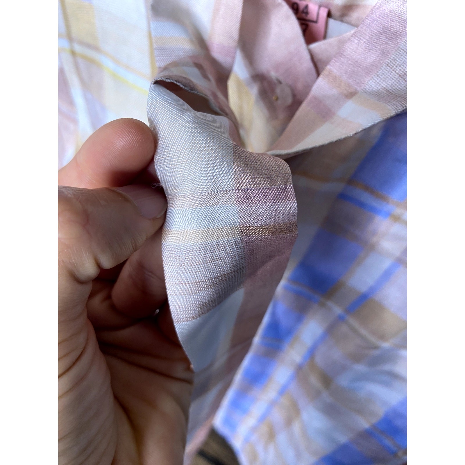 Zimmermann Dancer Checkered Neck Tie Pastel Ombré Blouse size US 4