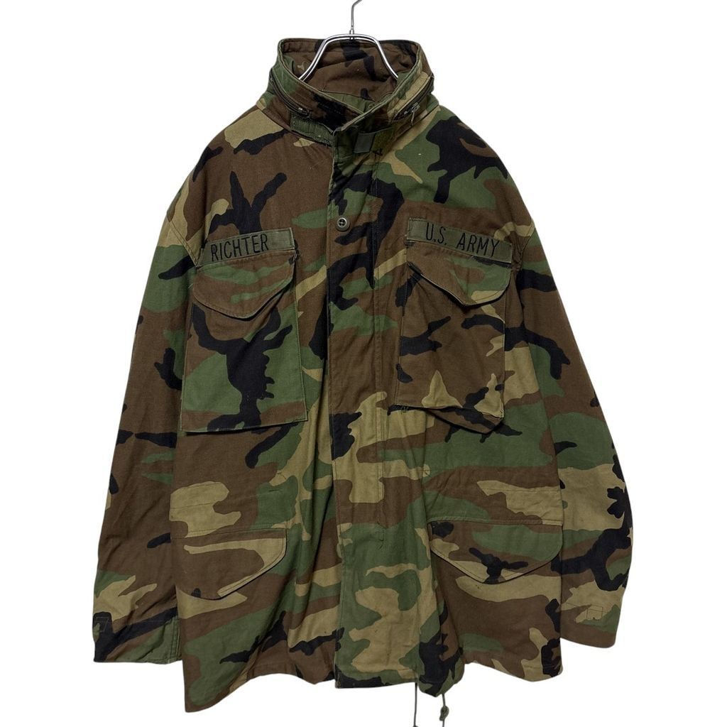 【US ARMY】 94年納入 米軍 実物 M-65 ウッドランドカモ フィールドジャケット S-3671