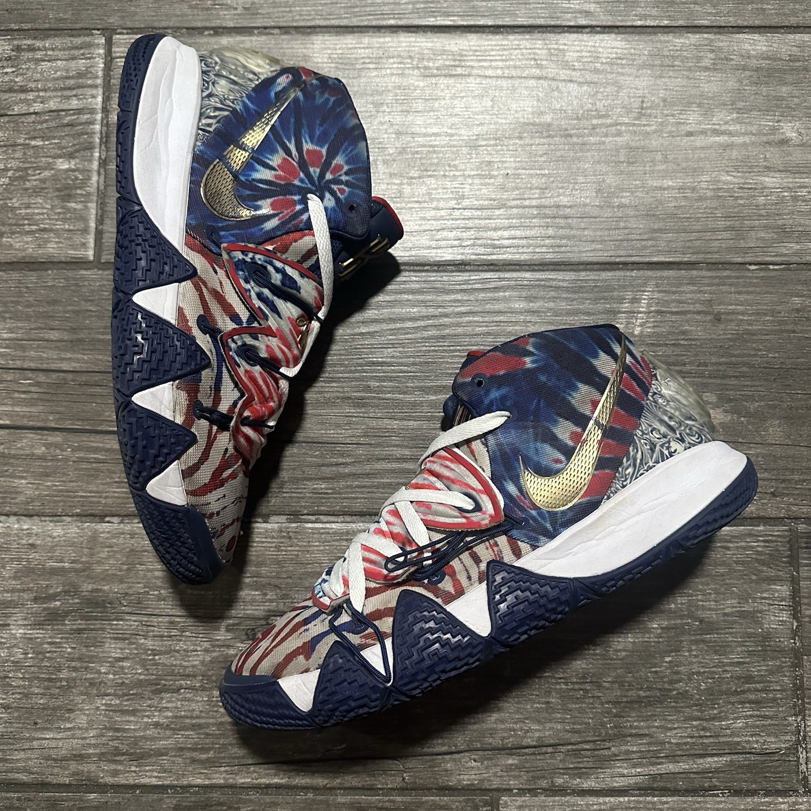 NIKE KYRIE KYBRID S2 USA RED WHITE BLUE BASKETBALL SNEAKERS SZ 10 CQ9323-400
