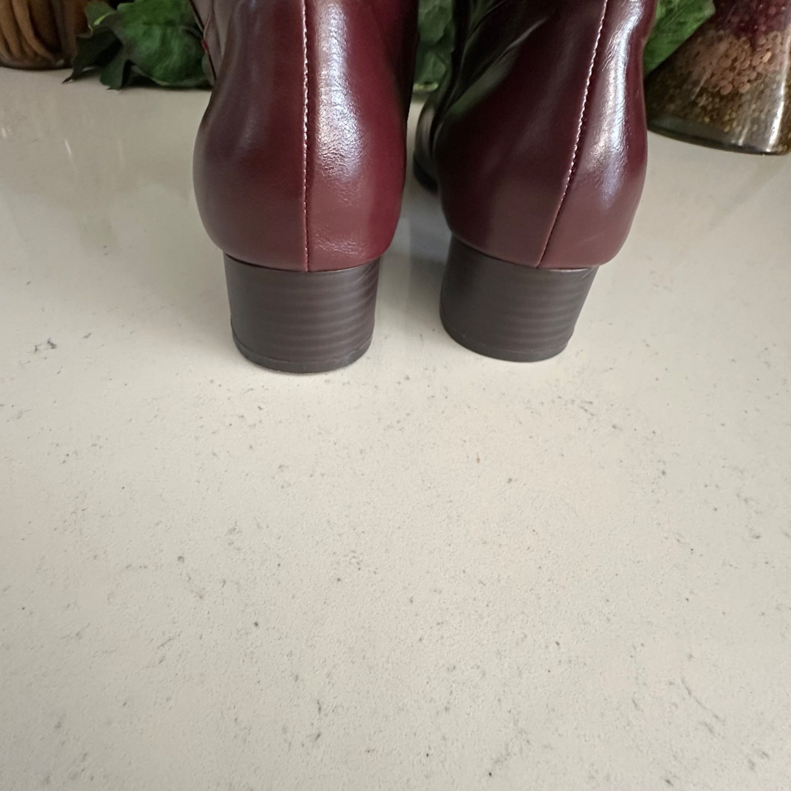 Boston Design Tall Wine Knee-High Boots 95M All Man Made Material