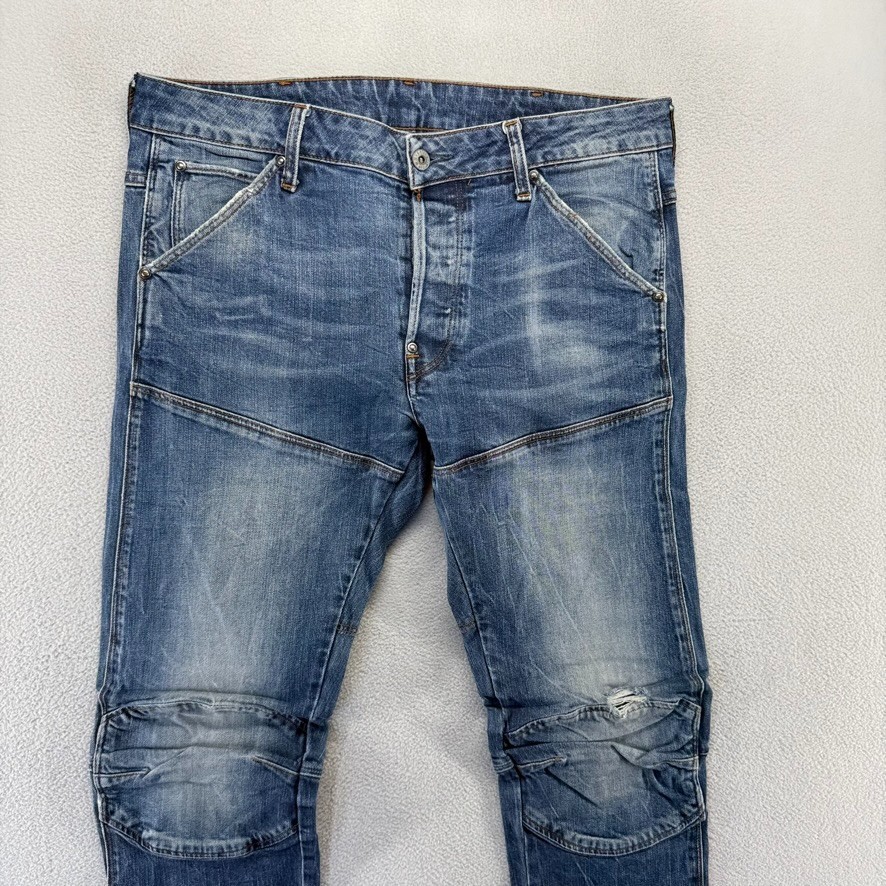 G Star Raw Jeans Men’s 32×34 Fits 32×32 Blue 5620 3D Slim Dark Wash Vintage y2k